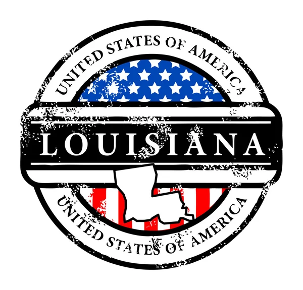 Francobollo Louisiana — Vettoriale Stock
