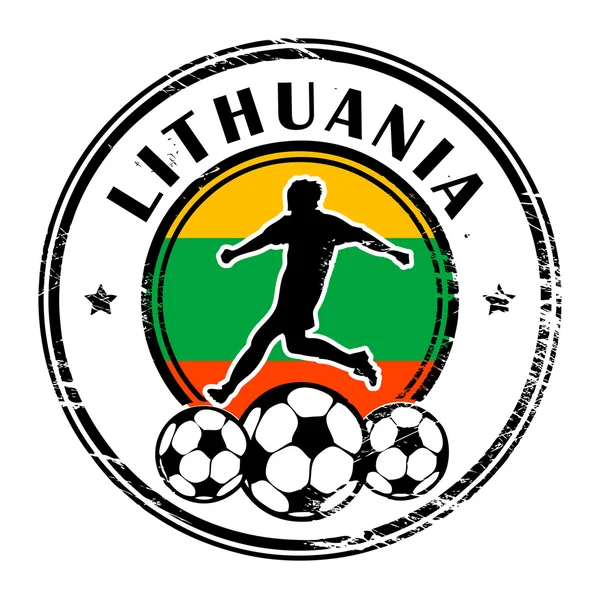 Lithuania futebol — Vetor de Stock