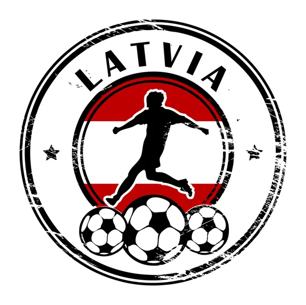 Letonia fútbol — Vector de stock