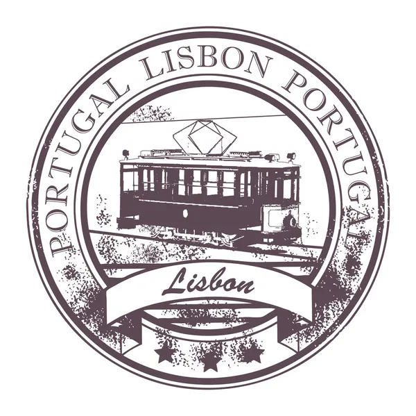 Stamp Lisbon, Portugal — Stock Vector