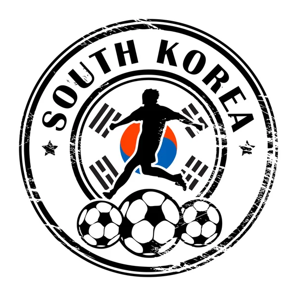 Corea del Sur fútbol — Vector de stock