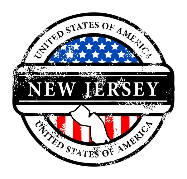 Francobollo New Jersey — Vettoriale Stock