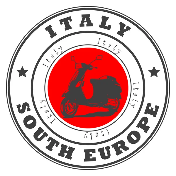 Σφραγίδα Ιταλία, Νότια Ευρώπη — Διανυσματικό Αρχείο