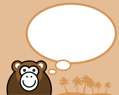 Funny monkey clipart