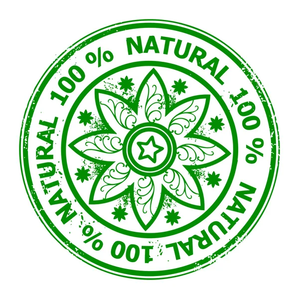 100% натуральная марка — стоковый вектор
