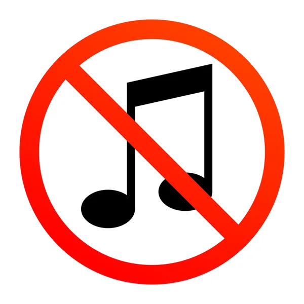 Geen muziek — Stockvector