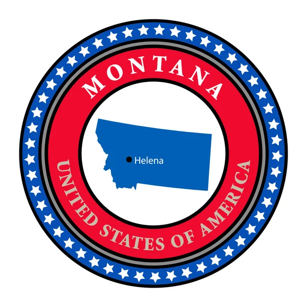 Etiqueta Montana — Vector de stock