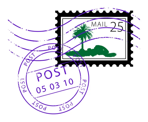 Postzegel — Stockvector