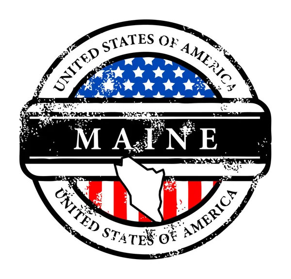 Francobollo Maine — Vettoriale Stock