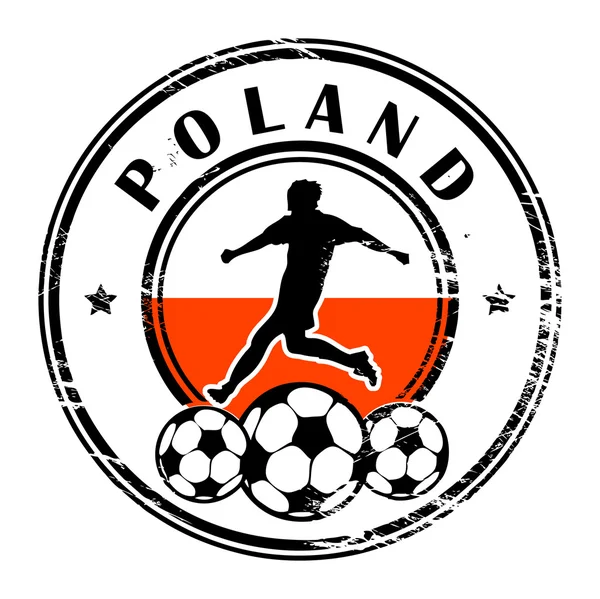 Polonia fútbol — Vector de stock