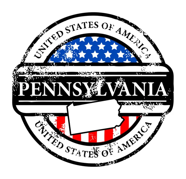 Stamp Pennsylvania — Stock Vector