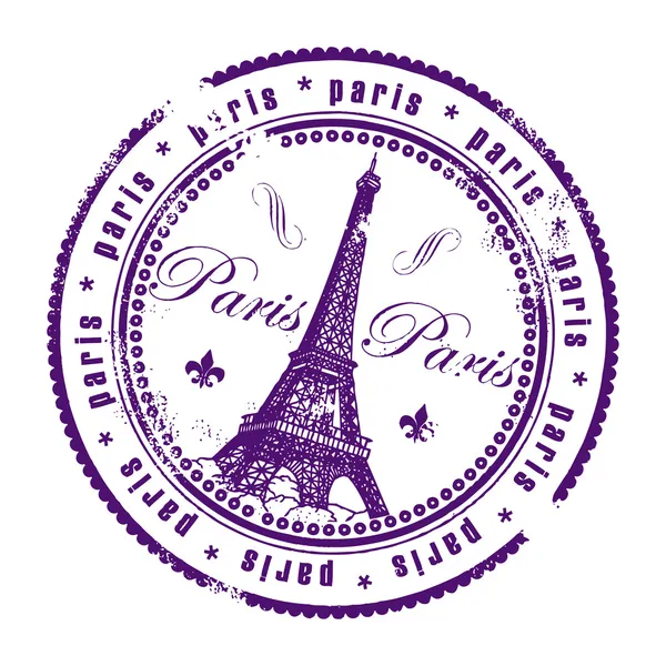 Briefmarke Paris, Frankreich — Stockvektor
