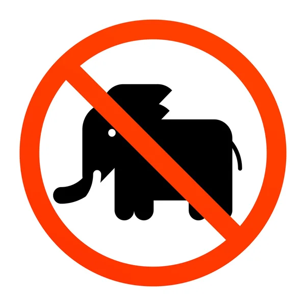 Nessun elefante — Vettoriale Stock