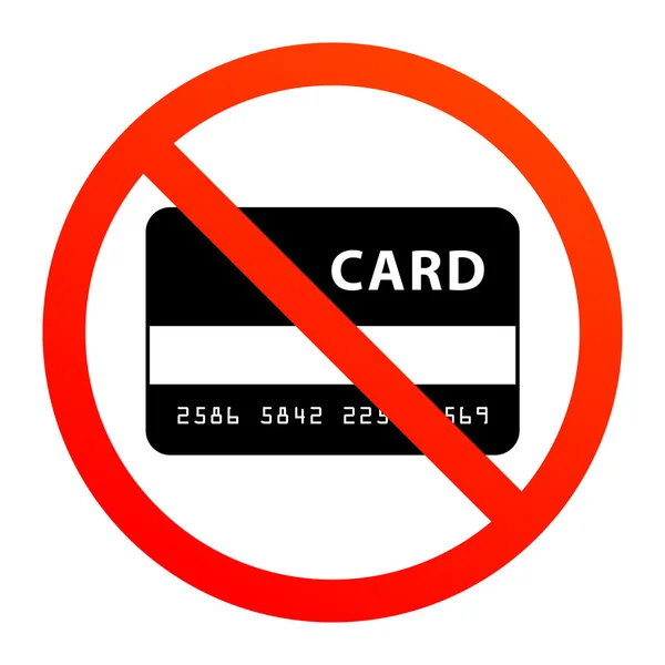 Bez kreditní karty — Stockový vektor