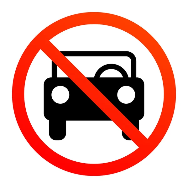 Pas de signe de voiture — Image vectorielle