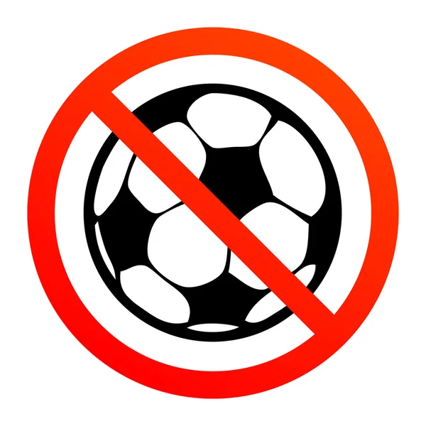 Inga tecken på fotboll — Stock vektor