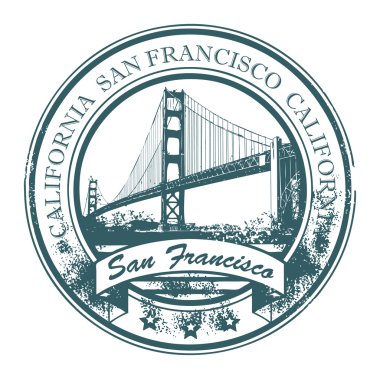 Stamp San Francisco, California clipart