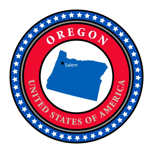 Rótulo Oregon — Vetor de Stock
