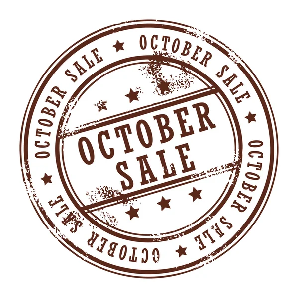 Stamp October Sale — Stock Vector