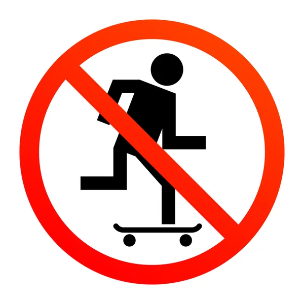Geen skateboarden — Stockvector