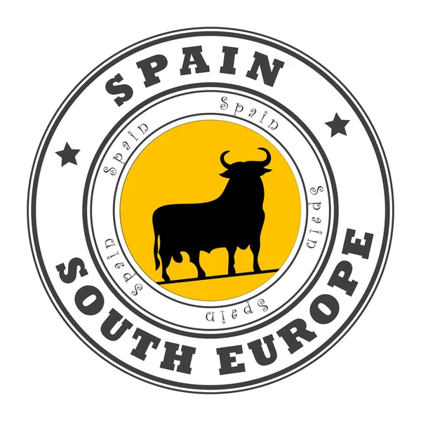 스탬프 스페인, 남쪽 유럽 — 스톡 벡터