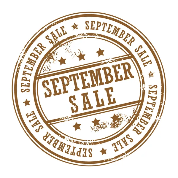 Stamp September Sale — Stock Vector