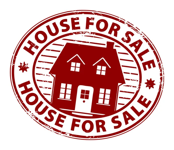 Sello de casa en venta — Vector de stock