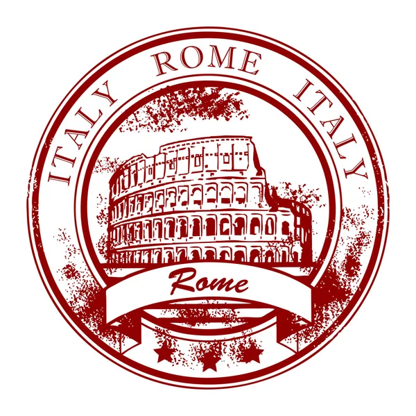 Stamp Rome, Italy — Stock Vector
