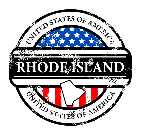 Francobollo Rhode Island — Vettoriale Stock