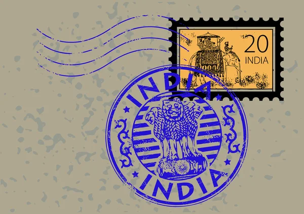 Set de sellos India — Vector de stock