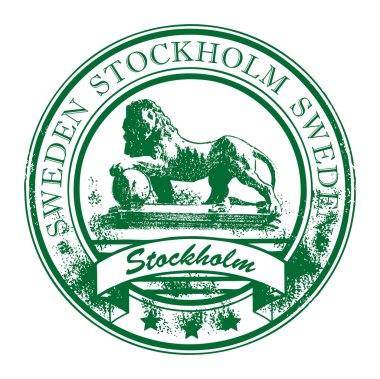 Stamp Stockholm, Sweden clipart