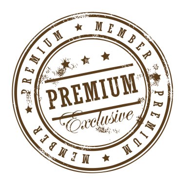 Stamp premium member clipart