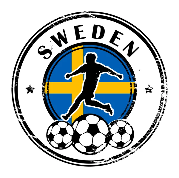 İsveç futbol — Stok Vektör