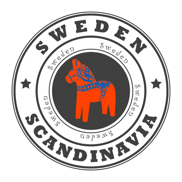 Stamp Sweden — Stock Vector