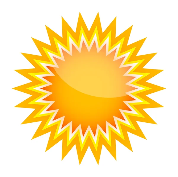 Sonne über Weiß — Stockvektor