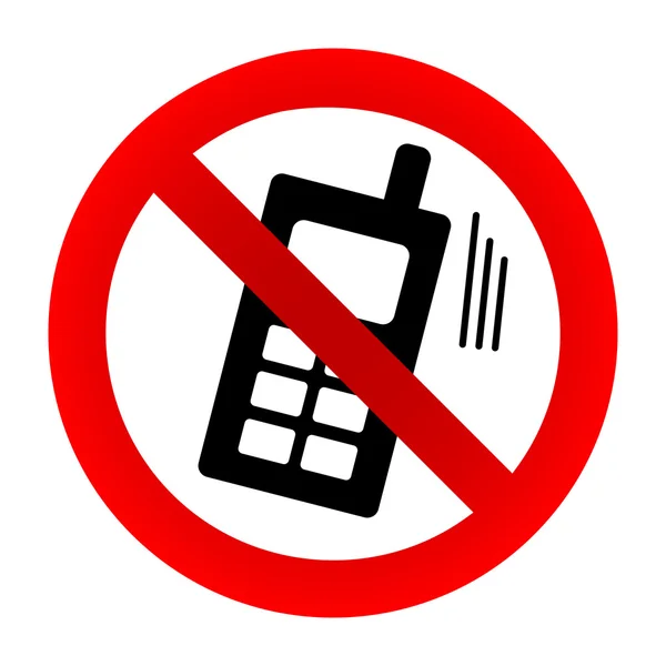 Pas de téléphone portable — Image vectorielle
