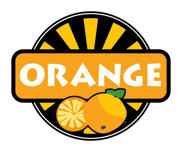 Label orange — Stock Vector