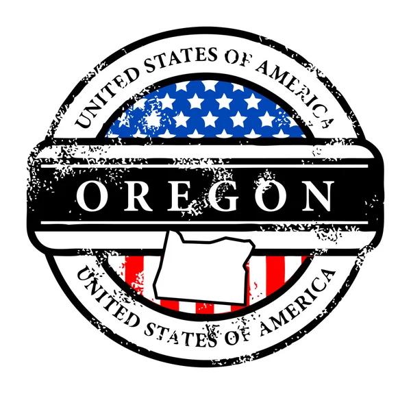 Stamp Oregon — Stock Vector