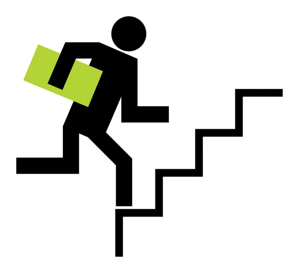Running upstairs — Stock Vector