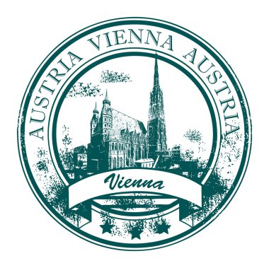 Stamp Vienna, Austria clipart