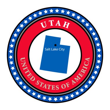 Label Utah clipart