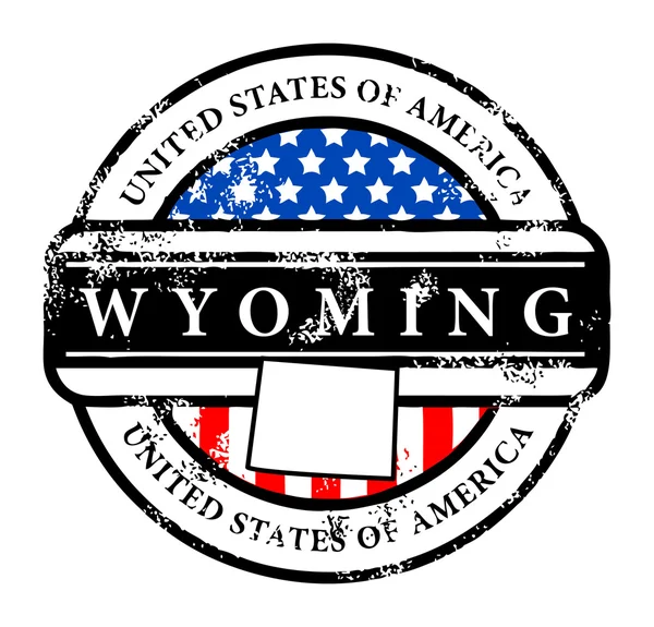 Stamp Wyoming — Stock Vector