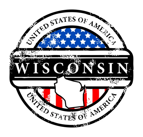 Timbre Wisconsin — Image vectorielle