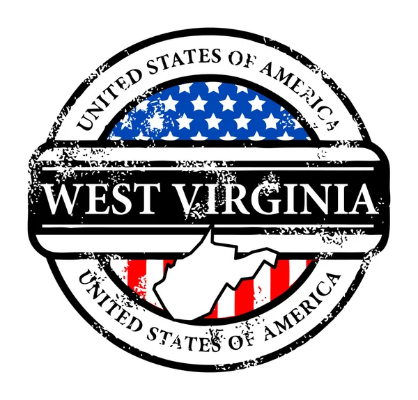 Stamp West Virginia — Stock Vector
