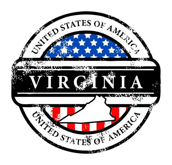 Stamp Virginia - Stok Vektor