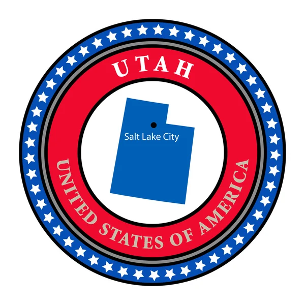 Etichetta Utah — Vettoriale Stock