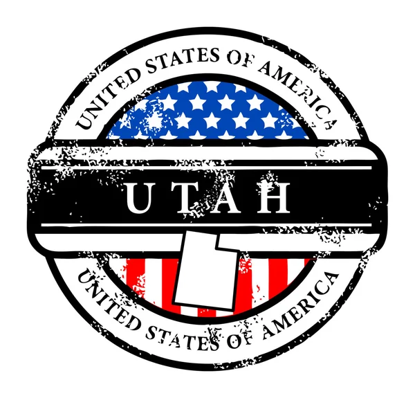 Francobollo Utah — Vettoriale Stock