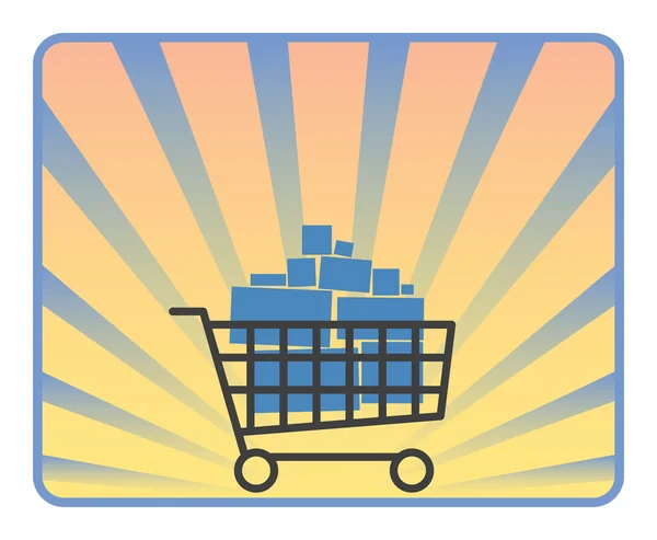 Full shopping cart — Stock Vector