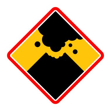 Volcano sign clipart