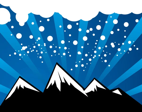 Абстрактная зимняя гора — стоковый вектор